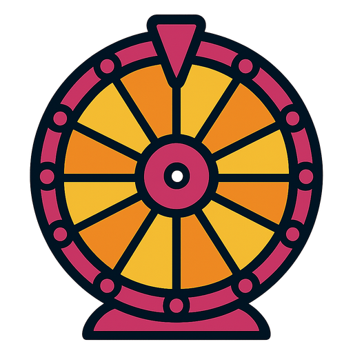 Wheel of fortune.
In-Game asset.  2d.  High contrast.  No shadows