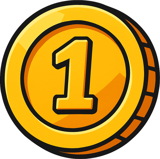 coin.
In-Game asset.  2d.  High contrast.  No shadows