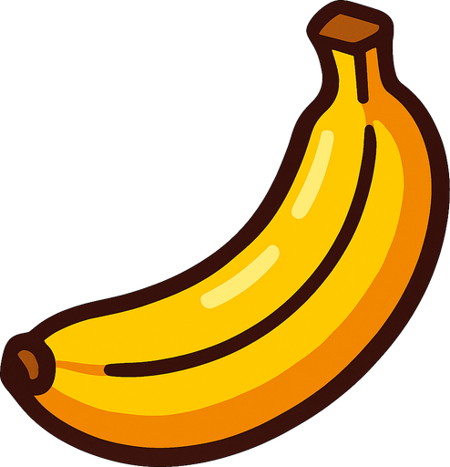 banana.
In-Game asset.  2d.  High contrast.  No shadows