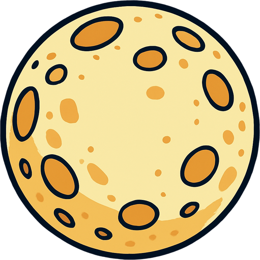 moon.
In-Game asset.  2d.  High contrast.  No shadows