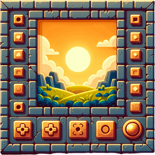 panel.
Single Game Texture.  In-Game asset.  2d.  Blank background.  High contrast.  No shadows