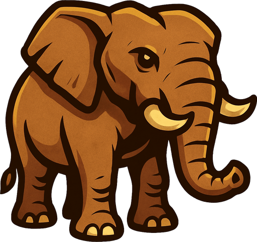 make an elephant.
In-Game asset.  High contrast.  No shadows