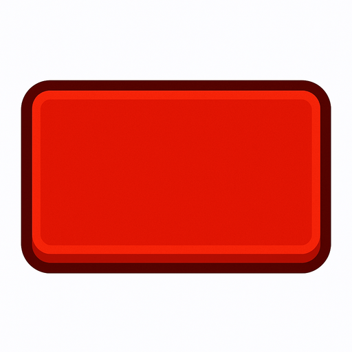 A red rectangular button.
In-Game asset.  2d.  High contrast.  No shadows