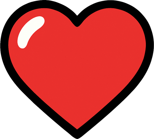 heart.
In-Game asset.  2d.  High contrast.  No shadows