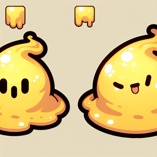Un slime RPG amarillo y divino con estilo suave y simple.
Single Game Texture.  In-Game asset.  2d.  Blank background.  High contrast.  No shadows