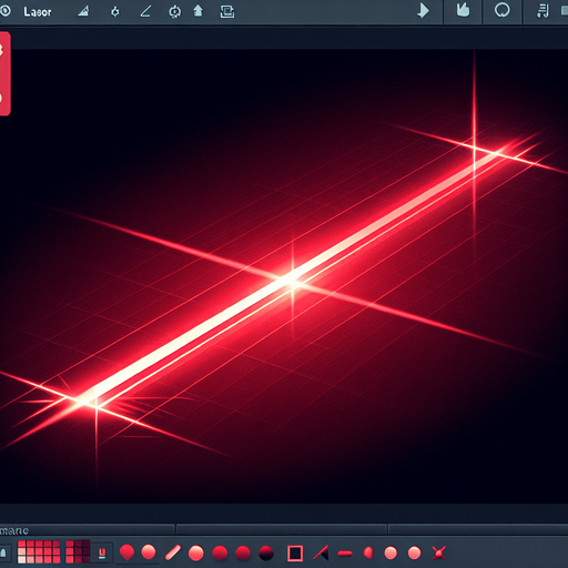 linear laser  red horizontal.
Single Game Texture. In-Game asset. 2d. Blank background. High contrast. No shadows.