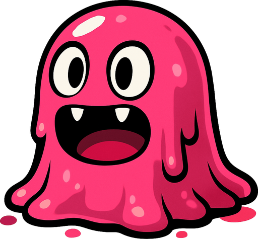 Jelly monster.
In-Game asset.  2d.  High contrast.  No shadows