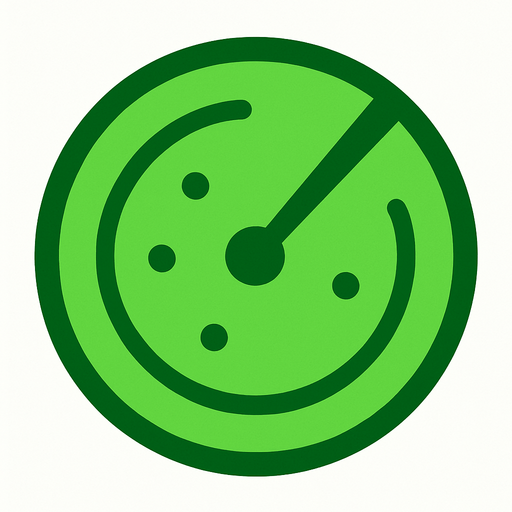 only green circle radar area.
In-Game asset.  2d.  High contrast.  No shadows