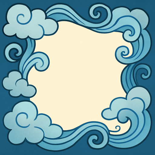 Un marco para una carta que represente al tipo aire