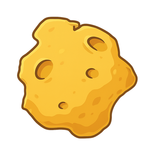 yellow meteor. No background. Transparent background. Blank background. No shadows. 2d. In-Game asset. flat