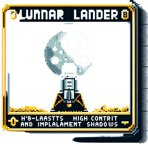 8-bit. Lunar Lander. 2d. various options per image. Single Game Texture. In-Game asset. 2d. Blank background. High contrast. No shadows..
Single Game Texture. In-Game asset. 2d. Blank background. High contrast. No shadows.