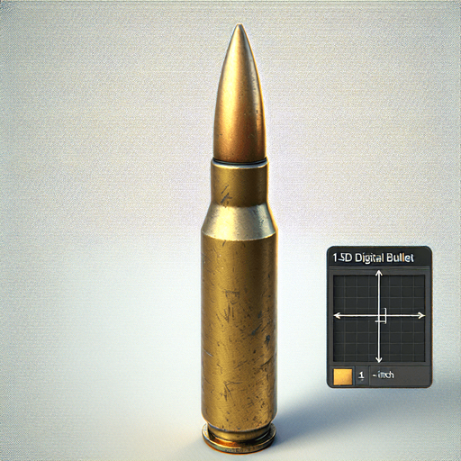 the bullet is of 1 inch and is of m4 rifle..
Single Game Texture. In-Game asset. 3d. Blank background. High contrast. No shadows.