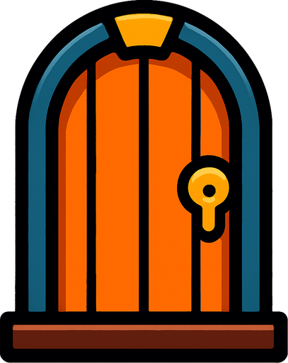 DoorShepe.
In-Game asset.  2d.  High contrast.  No shadows