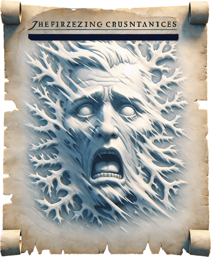 the text "freezing circumstances", in a old font
