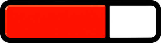 Barra de vida.
In-Game asset.  2d.  High contrast.  No shadows