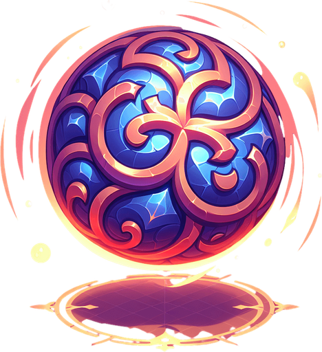 sehirli bir top pileart saldirmak icin top seklinde.
Single Game Texture.  In-Game asset.  2d.  Blank background.  High contrast.  No shadows