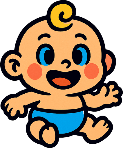 baby.
In-Game asset.  2d.  High contrast.  No shadows