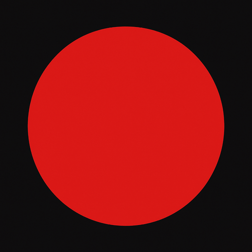 red circle.
In-Game asset.  2d.  High contrast.  No shadows