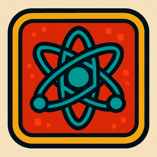 Atomic symbol.
In-Game asset.  2d.  High contrast.  No shadows