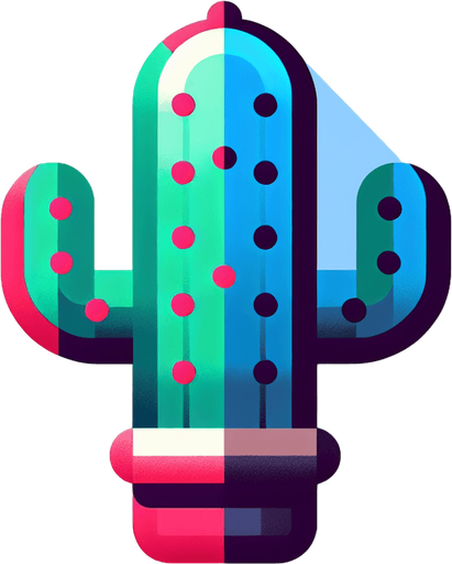 Create some cactus.
Single Game Texture.  In-Game asset.  2d.  Blank background.  High contrast.  No shadows