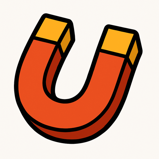 magnet.
In-Game asset.  2d.  High contrast.  No shadows