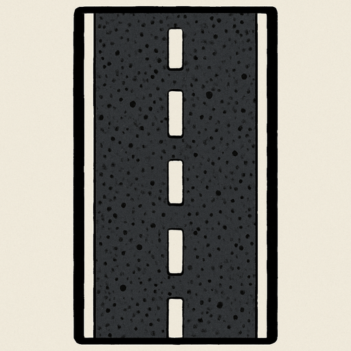 asphalt road.
In-Game asset.  2d.  High contrast.  No shadows