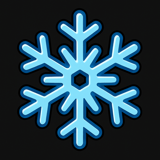 a snowflake.
In-Game asset.  2d.  High contrast.  No shadows