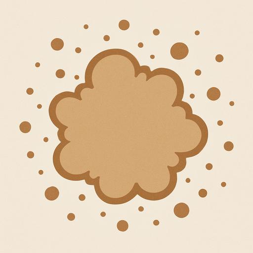 Make me a light brown particle.
In-Game asset.  2d.  High contrast.  No shadows