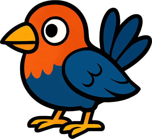 bird.
In-Game asset.  2d.  High contrast.  No shadows