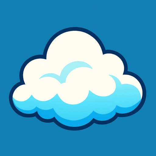Cloud.
In-Game asset.  2d.  High contrast.  No shadows