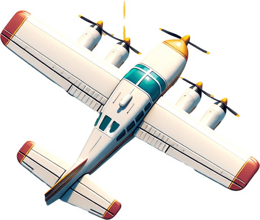 2d view of a small 
plane top view 
Without shadow 
Drone view.
Single Game Texture. In-Game asset. 2d. Blank background. High contrast. No shadows.