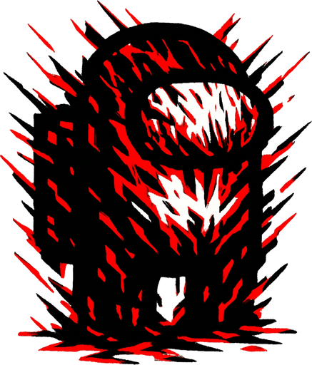 Corrupted among Us.
In-Game asset.  High contrast.  No shadows