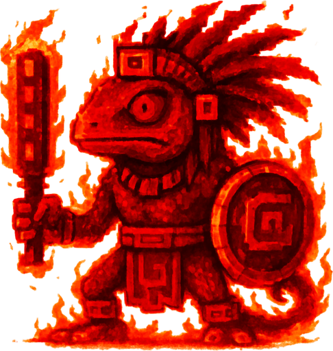 Agregale efectos de fuego y hazlo en un fondo de alto contraste. y ponlo mas rojo, fondo de un solo color blanco