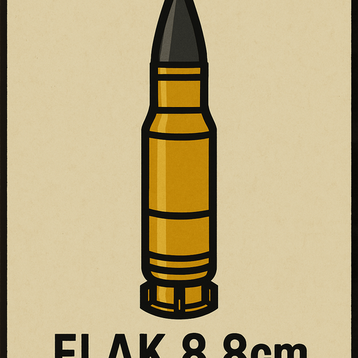 prollectil de un flak 8,8cm.
In-Game asset.  2d.  High contrast.  No shadows