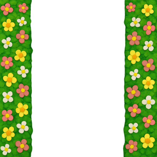 Agrega unas flores sobre los arbustos.