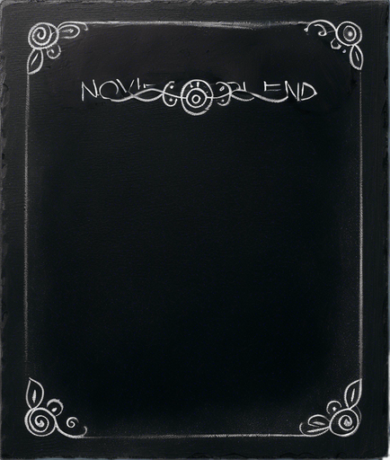 "NOVICE BLEND" written in chalk