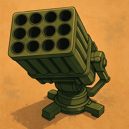 Rocket launcher cannon, from top view.