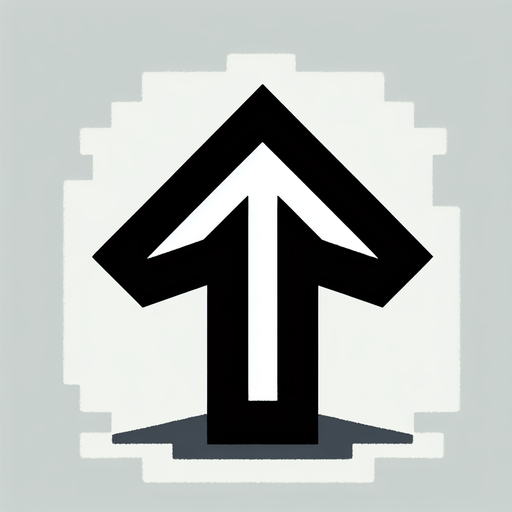 Стрелочка в верх Single Game Texture. In-Game asset. 2d. Blank background. High contrast. No shadows.