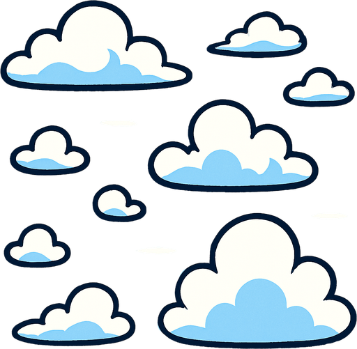 gökyüzü.
In-Game asset.  2d.  High contrast.  No shadows