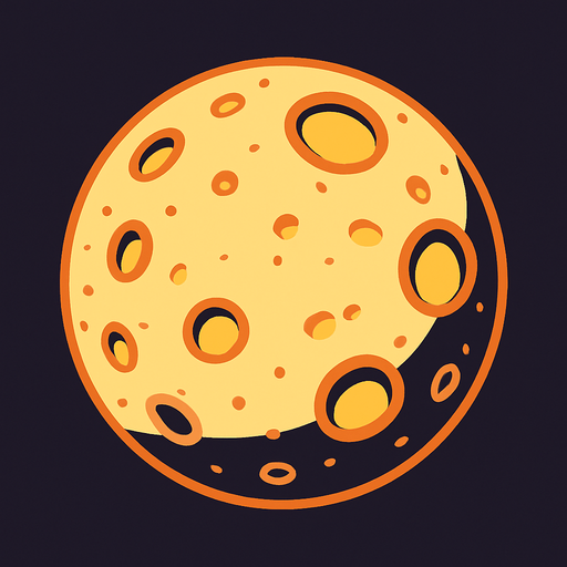 moon.
In-Game asset.  2d.  High contrast.  No shadows