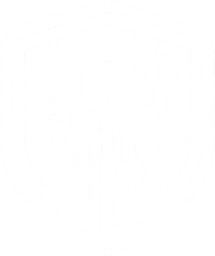 white, simple digital badge icon, clean futuristic circuit look, top-down view, 76x76 pixels, no text, no glow, flat lines only.
High contrast.  No shadows