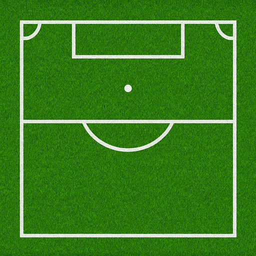 futbol sahası, penaltı noktası, gerçek çim görseli.
In-Game asset.  2d.  High contrast.  No shadows