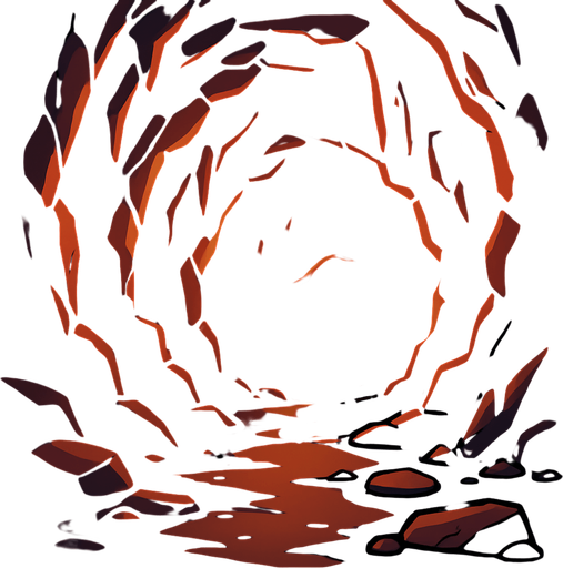 Deep cave with cartoonish style.
In-Game asset.  2d.  High contrast