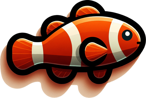 palyaço balığı.
Single Game Texture. In-Game asset. 2d. Blank background. High contrast. No shadows.