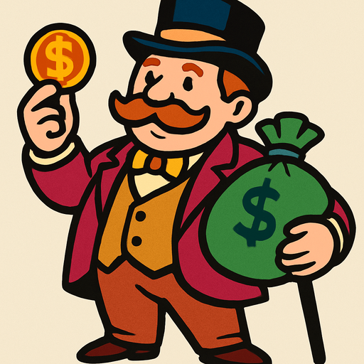 a rich man.
In-Game asset.  2d.  High contrast.  No shadows