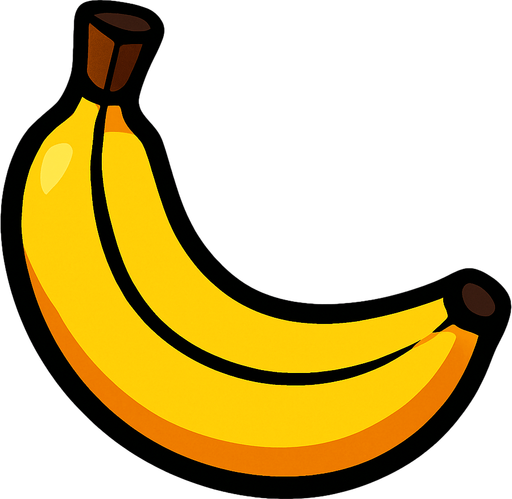 Banana.
In-Game asset.  2d.  High contrast.  No shadows