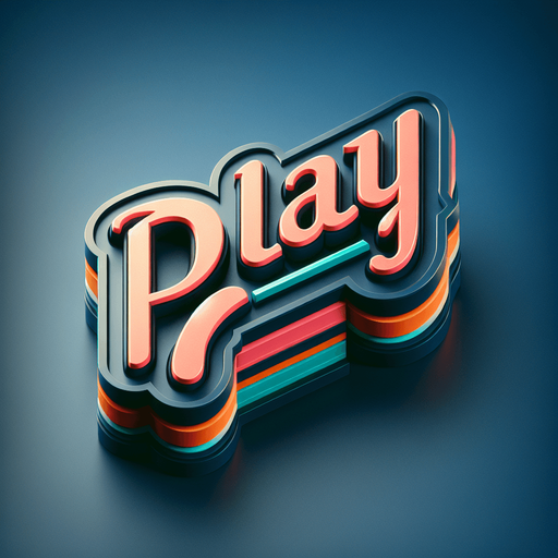 3d logo with text "Play".
high definition
