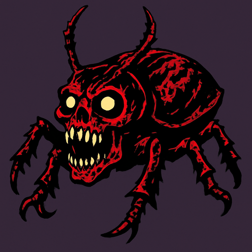 escarabajo de terror.
In-Game asset.  High contrast.  No shadows