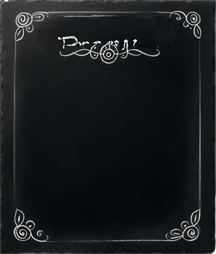 Text "ROOKIE BREW" handwritten in chalk