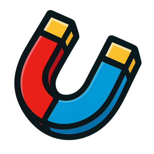 magnet.
In-Game asset.  2d.  High contrast.  No shadows